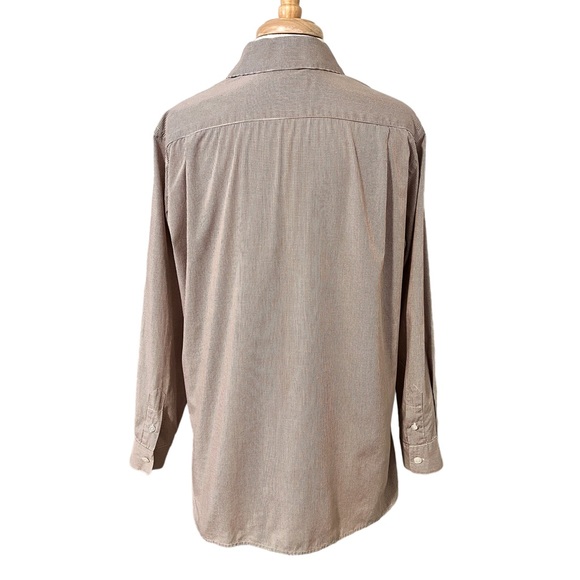 Womens Jaeger Brown and White Small Houndstooth Cotton Shirt - Picture 4 of 12